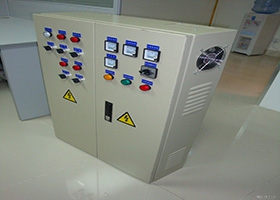 Electric cabinet with powder